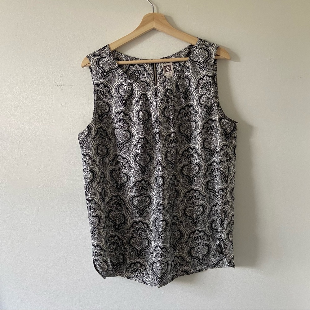 2/$35 Anne Klein Printed Sleeveless Blouse